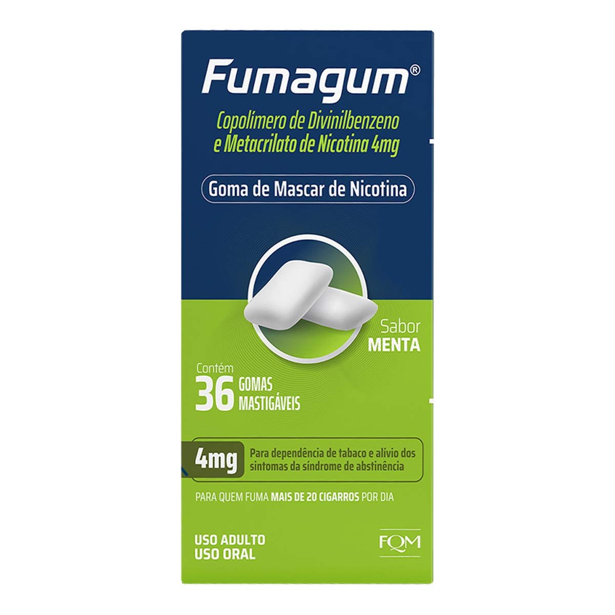 Fumagum 4mg Menta 36 Gomas Mastigáveis