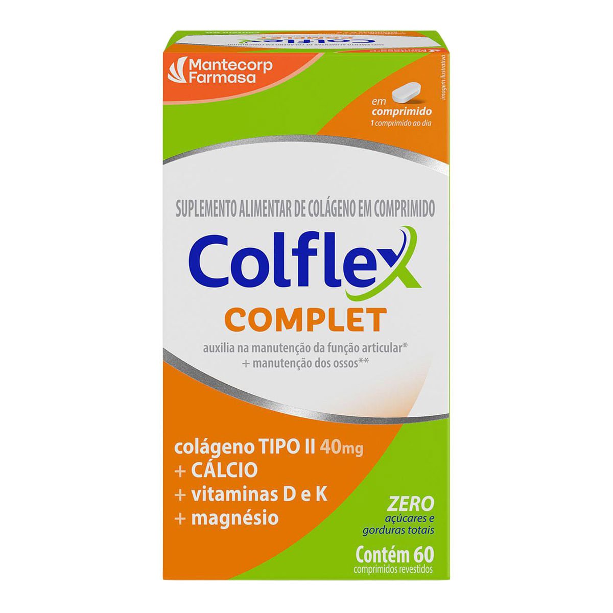Colágeno Não Hidrolisado Colflex Complet Tipo II 60 Comprimidos