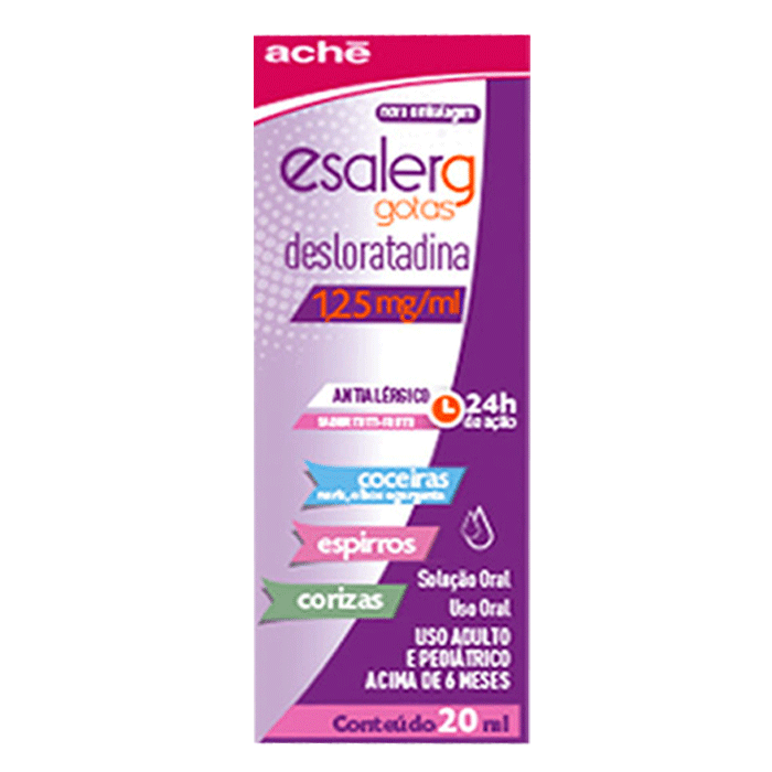 Antialérgico Esalerg 1,25mg/ml 20ml Solução Gotas
