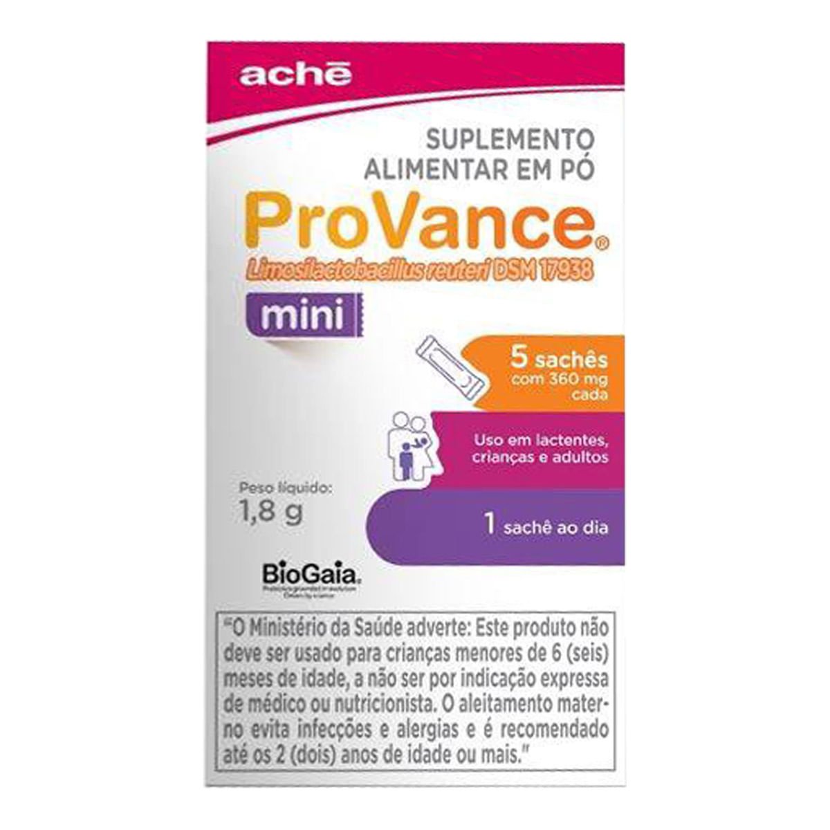 Suplemento Alimentar Probiótico Provance 5 Mini Sachês em Pó