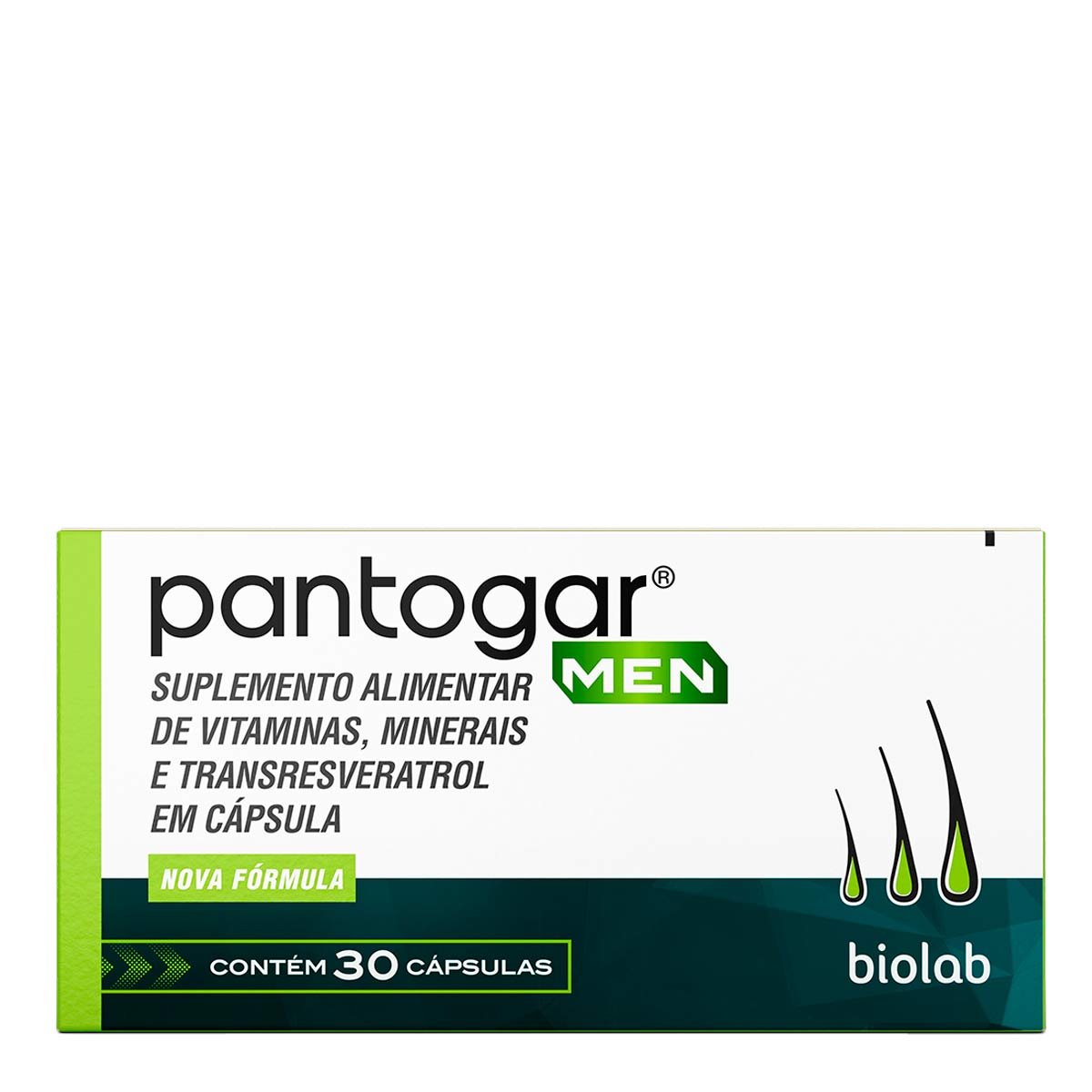 Suplemento Alimentar Pantogar Men Biolab 30 Cápsulas
