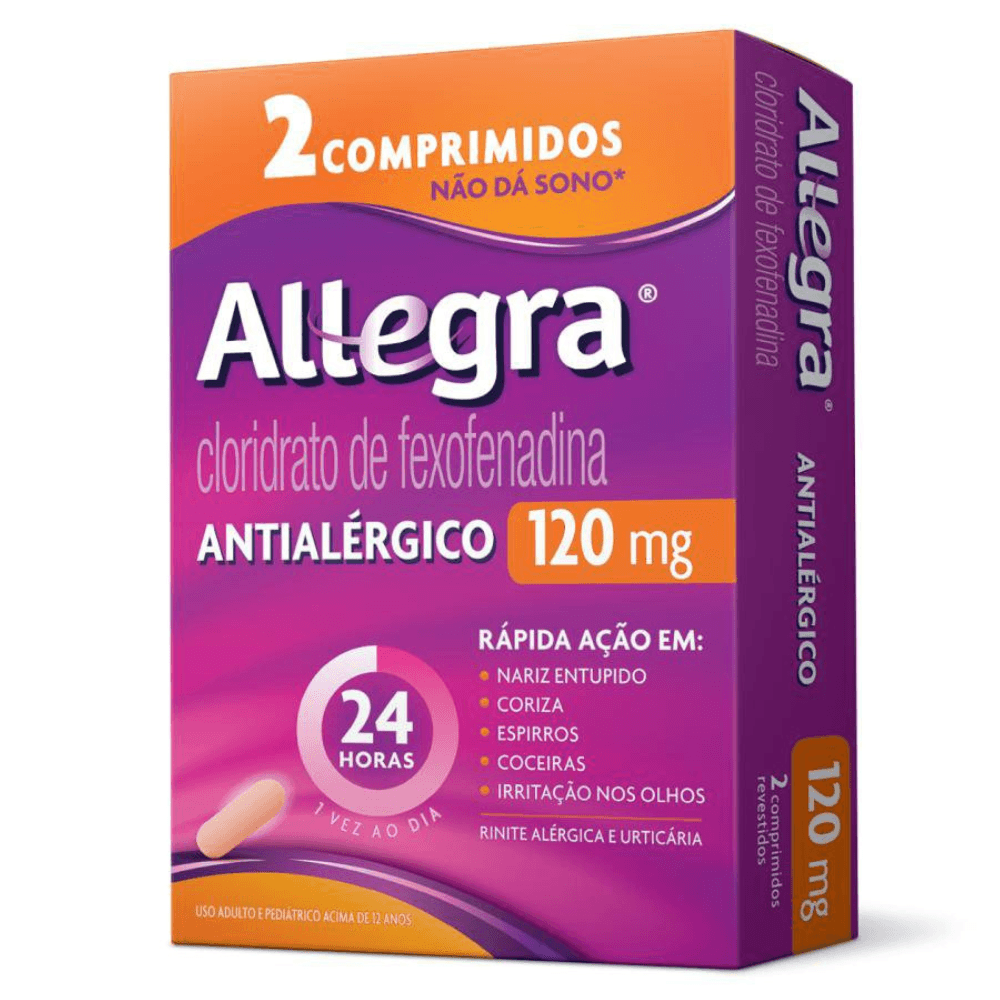 Antialérgico Allegra® 120mg 2 Comprimidos