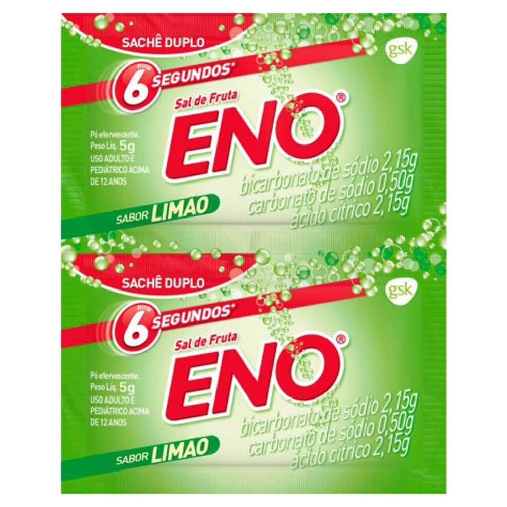 Sal de Fruta Eno Gsk Efervescente Limão | Com 2 Sachês