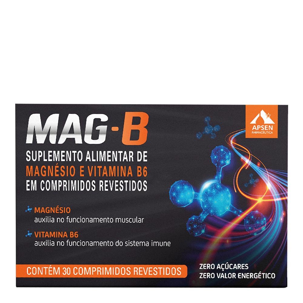 Suplento Alimentar Mag B Apsen 30 Comprimidos