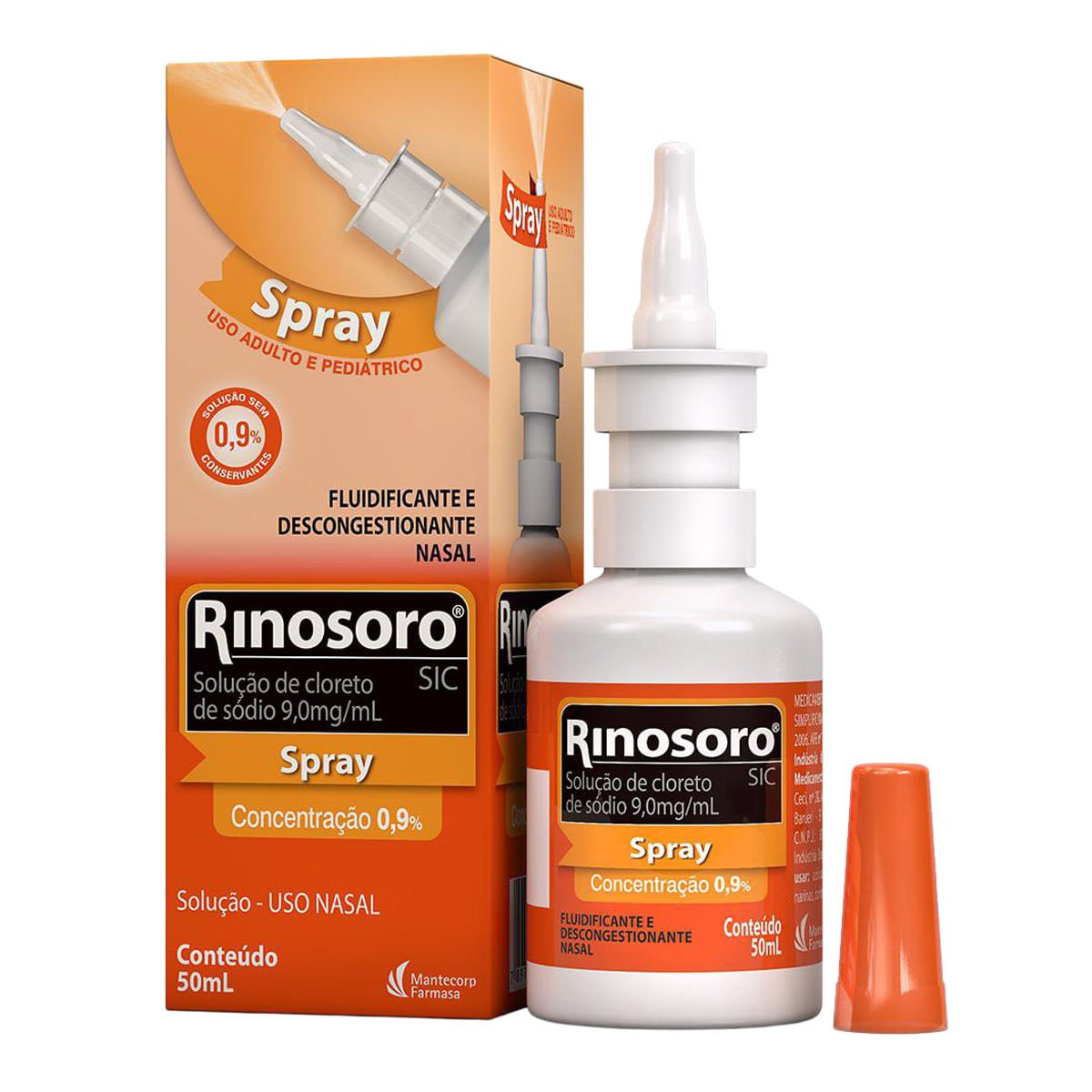 Descongestionante Rinosoro Jet Sic 0,9% 50ml Solução Nasal Spray