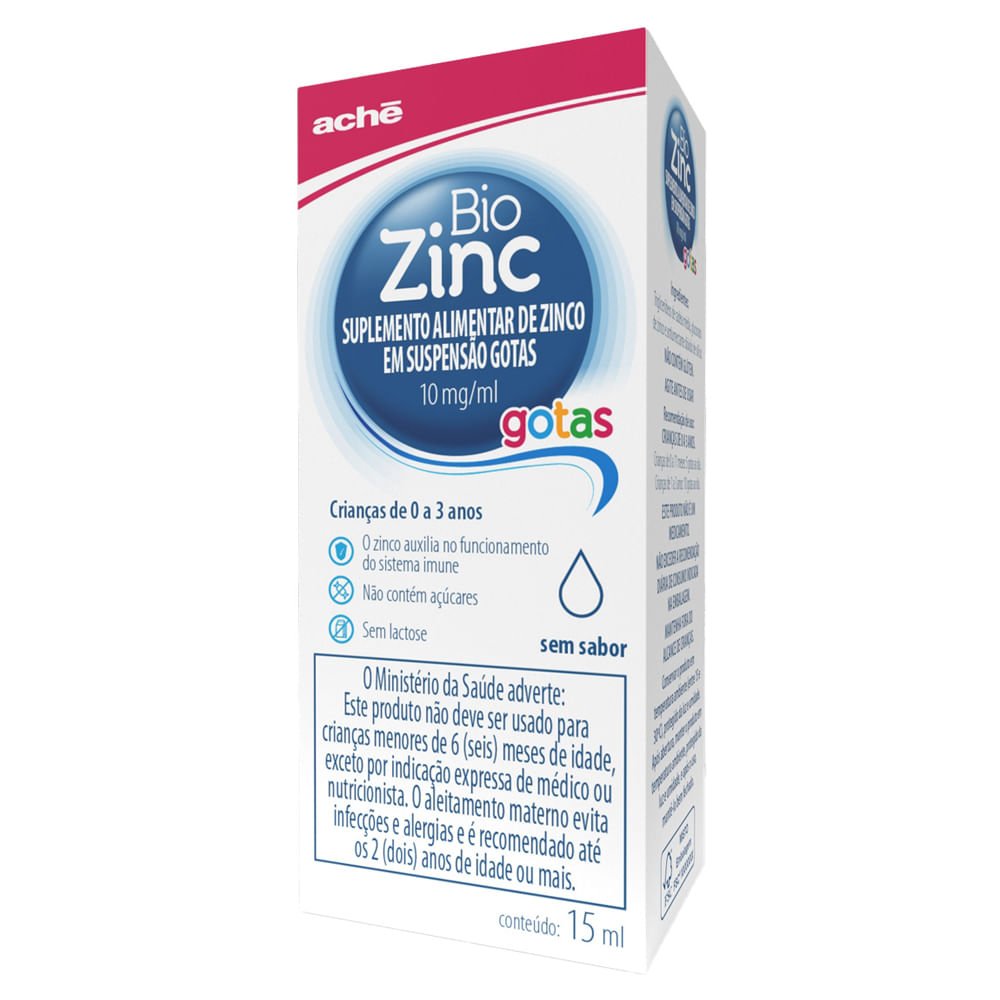 Biozinc Aché 10mg Gotas 15ml