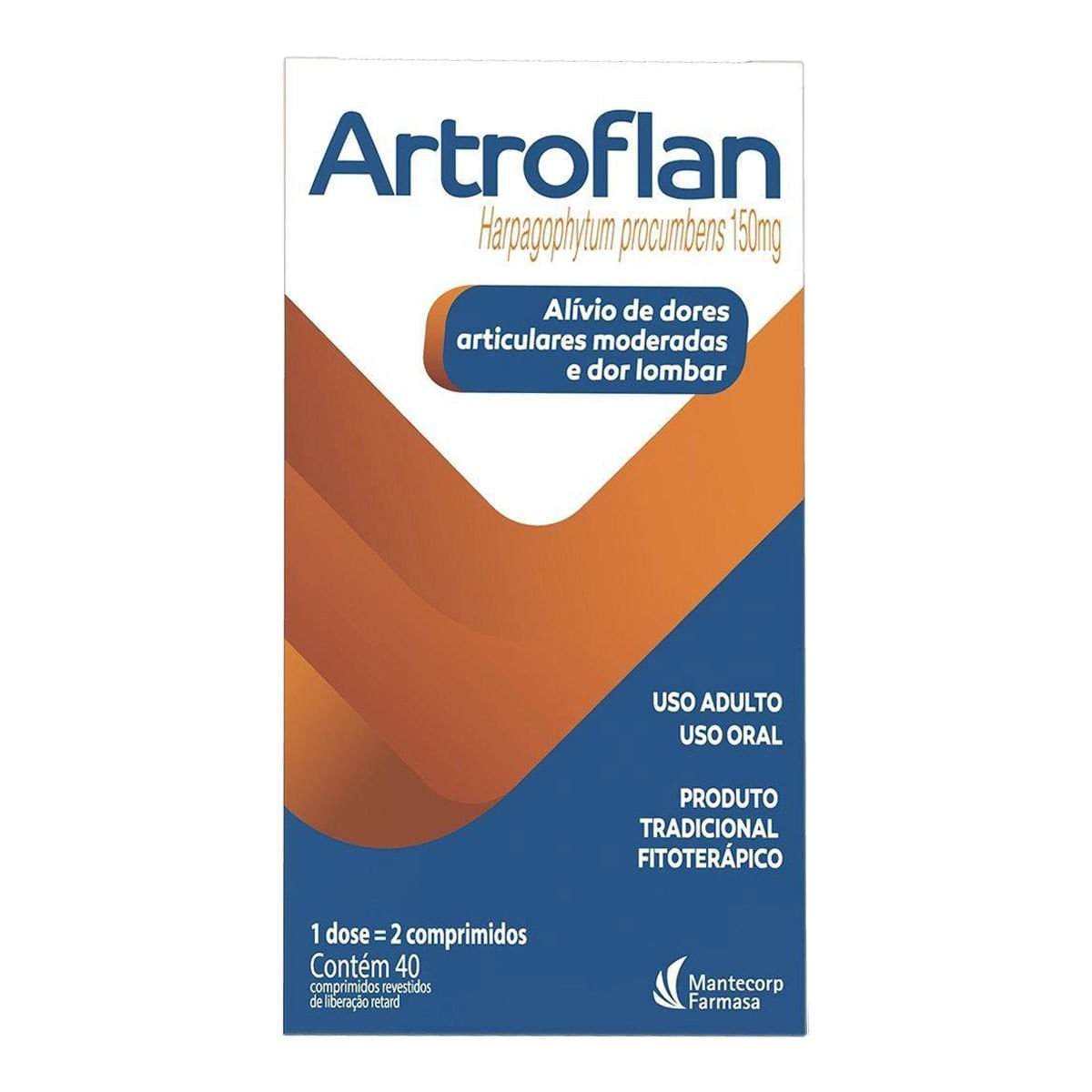 Analgésico, Anti-inflamatório, Antirreumático e Fitoterápico Artroflan 150mg 40 Comprimidos Revestido de Liberação Retard