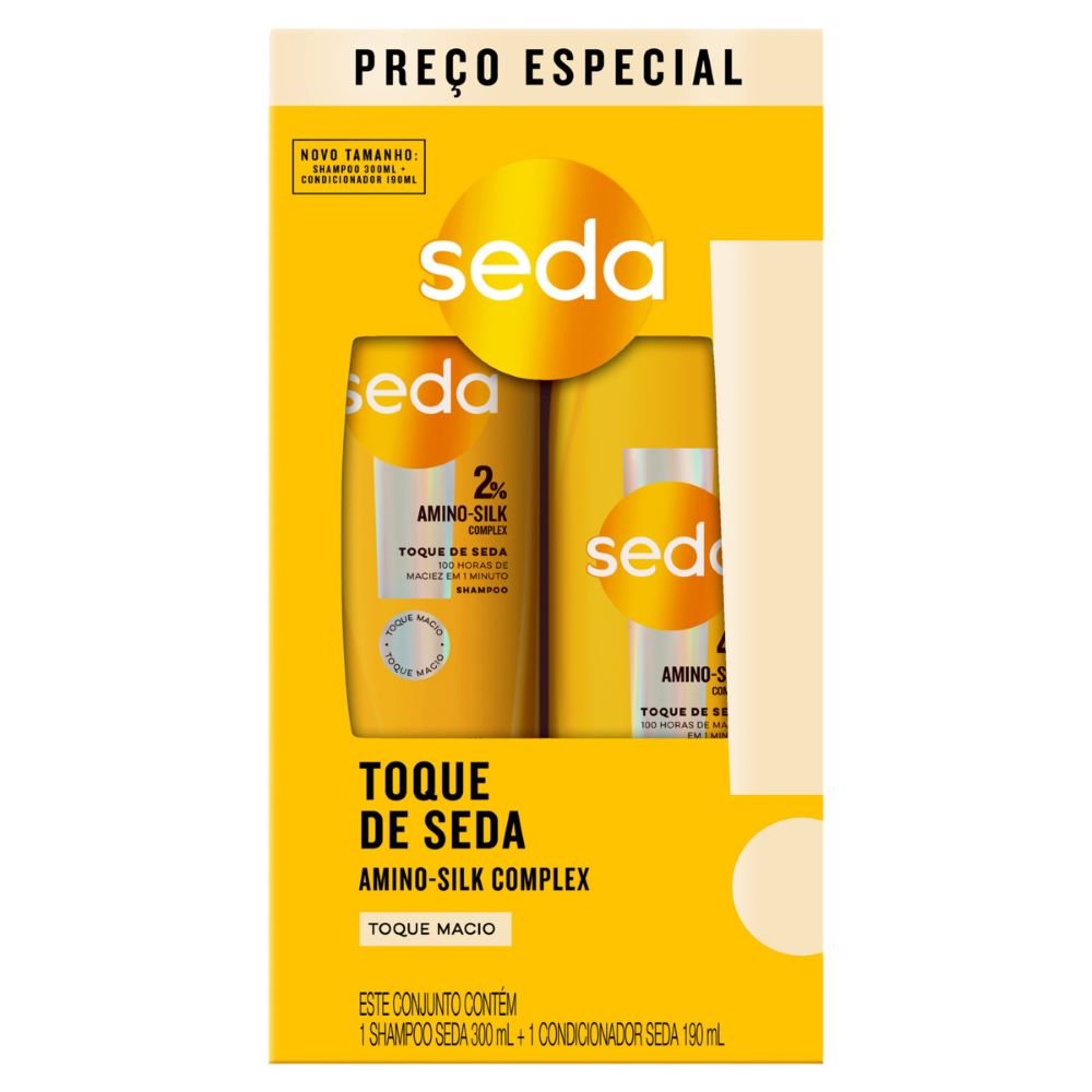 Kit Seda Toque de Seda Shampoo 300ml + Condicionador 190ml