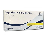Supositório De Glicerina Adulto Esgrilax - 2,27g | 6 Unidades