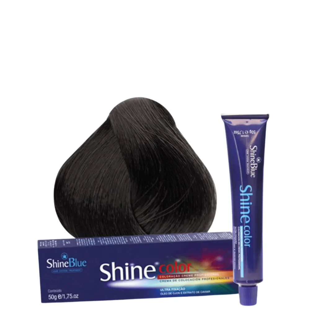 Coloração Individual Permanente Shine Blue 3.0 Castanho Escuro 50g