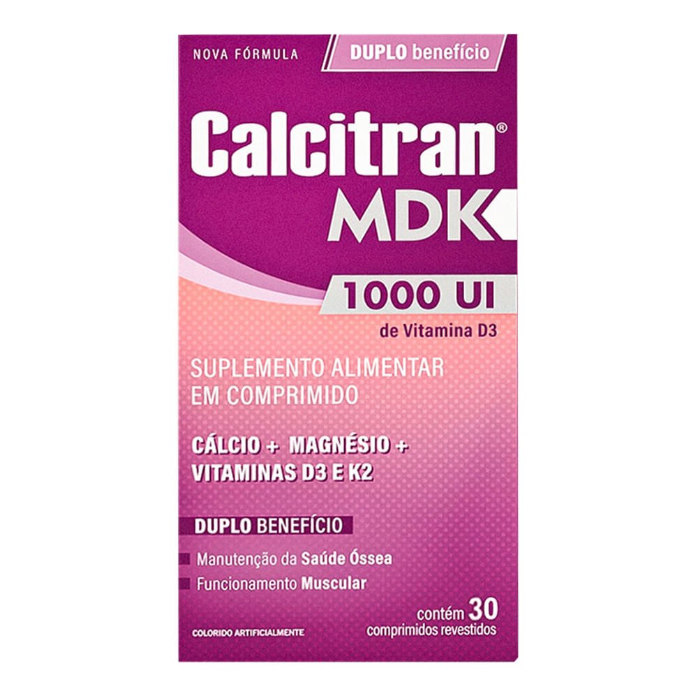 Suplemento Vitamínico Calcitran MKD 30 Comprimidos