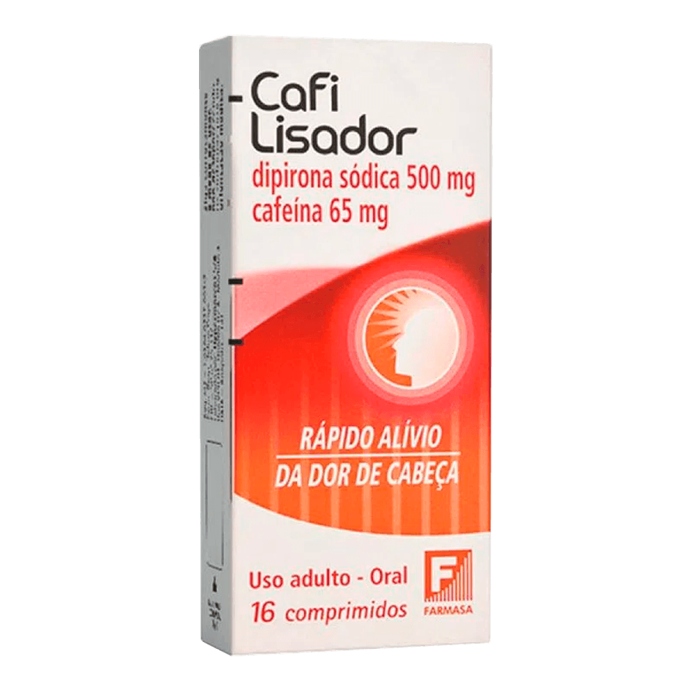 Analgésico e Antitérmico Cafilisador 500mg + 65mg 16 Comprimidos