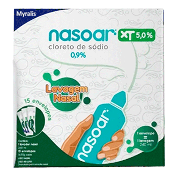 Nasoar XT 5% Myralis 15 Envelopes + Frasco 240ml