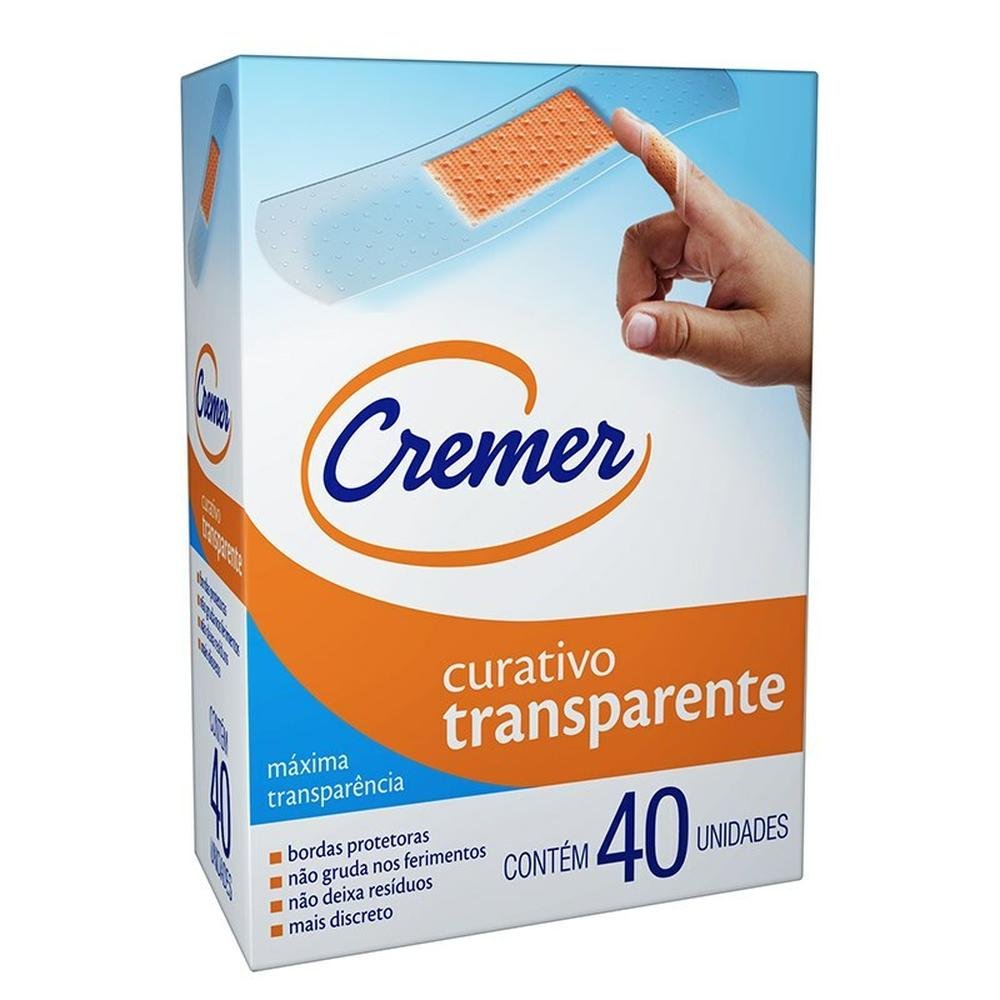 Curativos Cremer Transparente com 40 Unidades