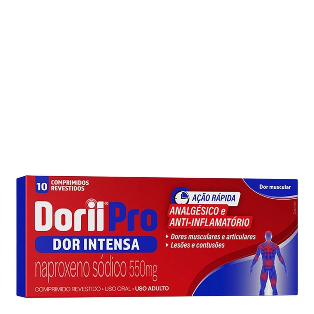 Analgésico e Anti-inflamatório DoriI Pro 550mg 10 Comprimidos Revestidos