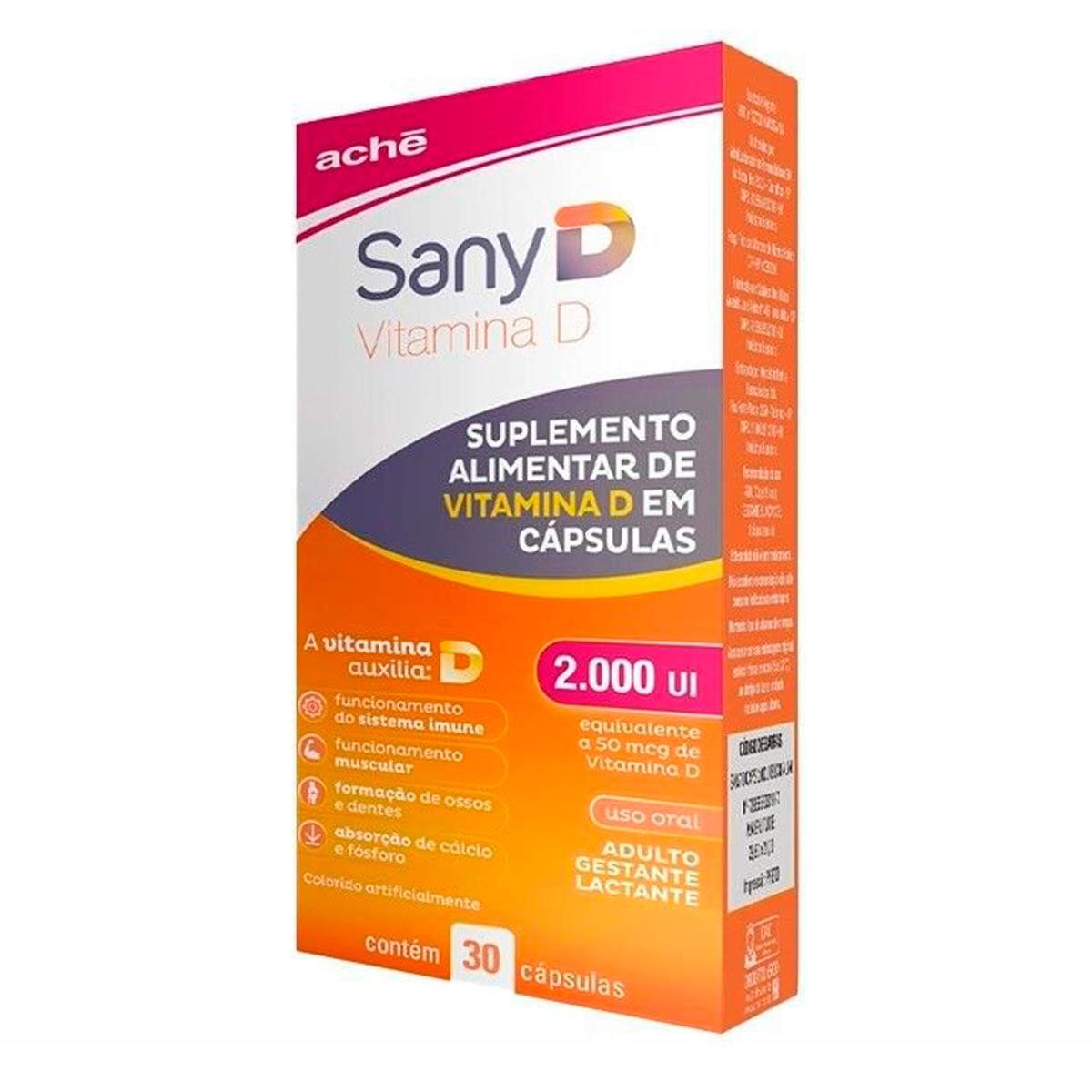 Vitamina D Sany D 2000 UI 30 Cápsulas