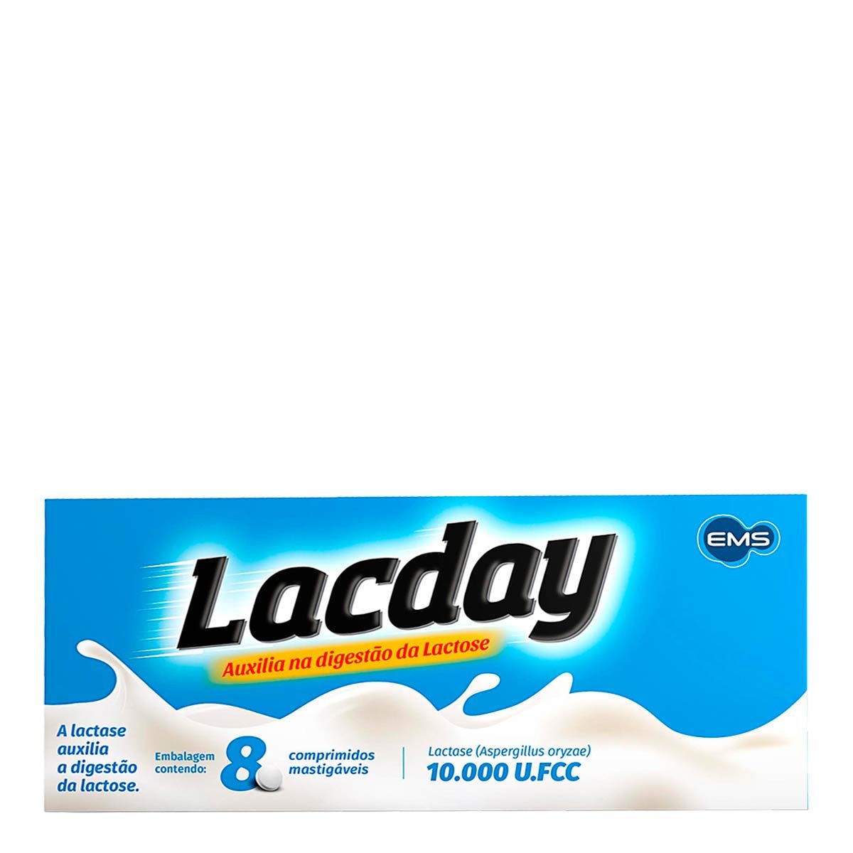 Lacday Lactase 10.000U.Fcc 8 Comprimidos Mastigáveis