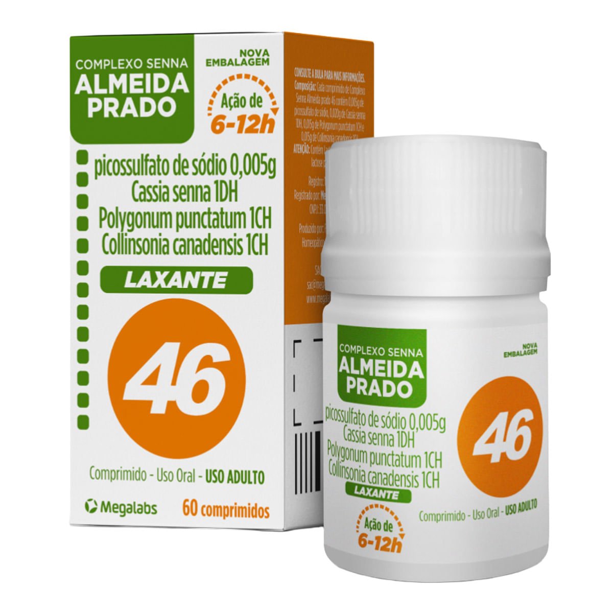 Laxante Complexo Homeopático 46 0,00375ml 60 Comprimidos