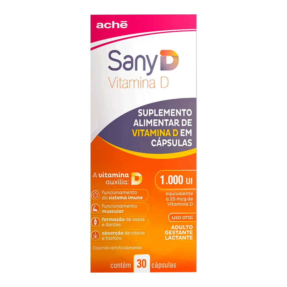 Vitamina D Sany D 1000 UI 30 Cápsulas