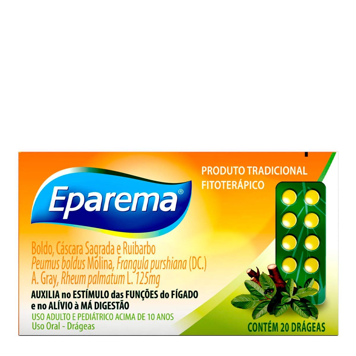 Fitoterápico Eparema 125mg 20 Drágeas