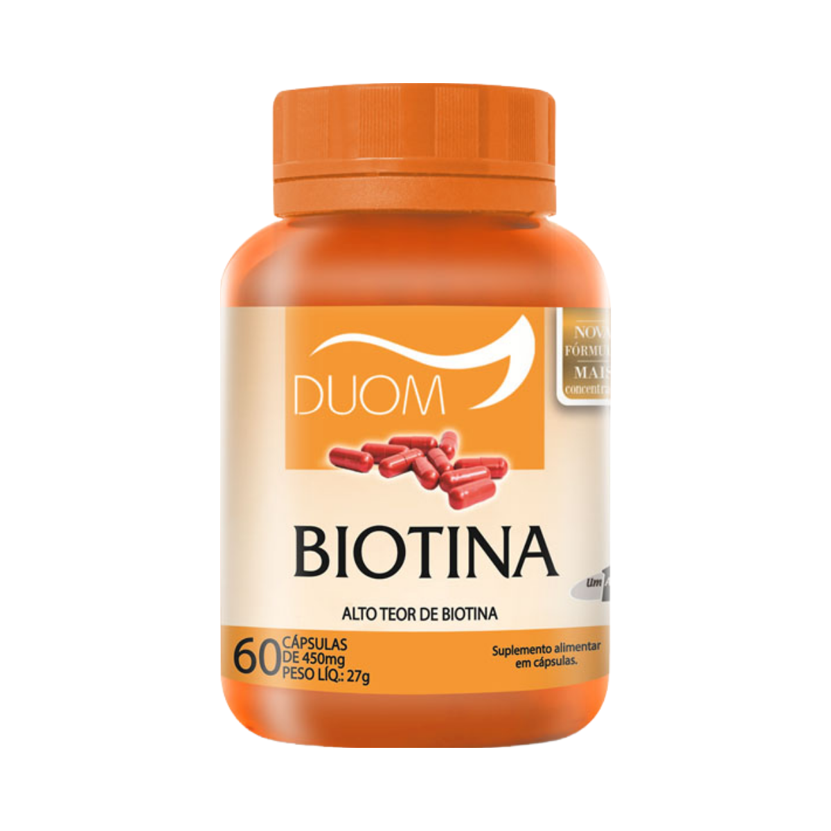 Suplemento De Biotona Duom 450mg 60 Cápsulas