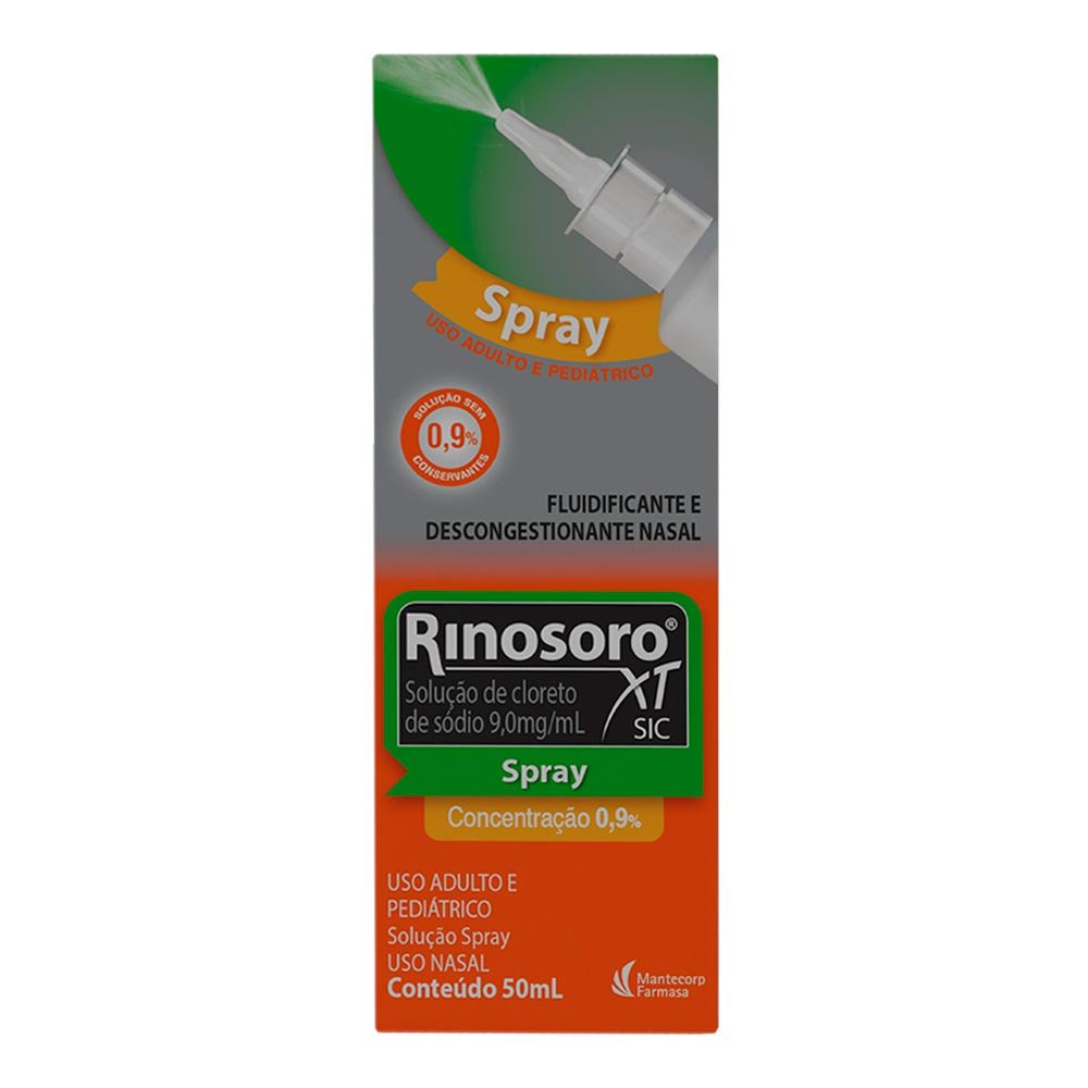 Descongestionante Rinosoro XT 0,9% 50ml Solução Spray