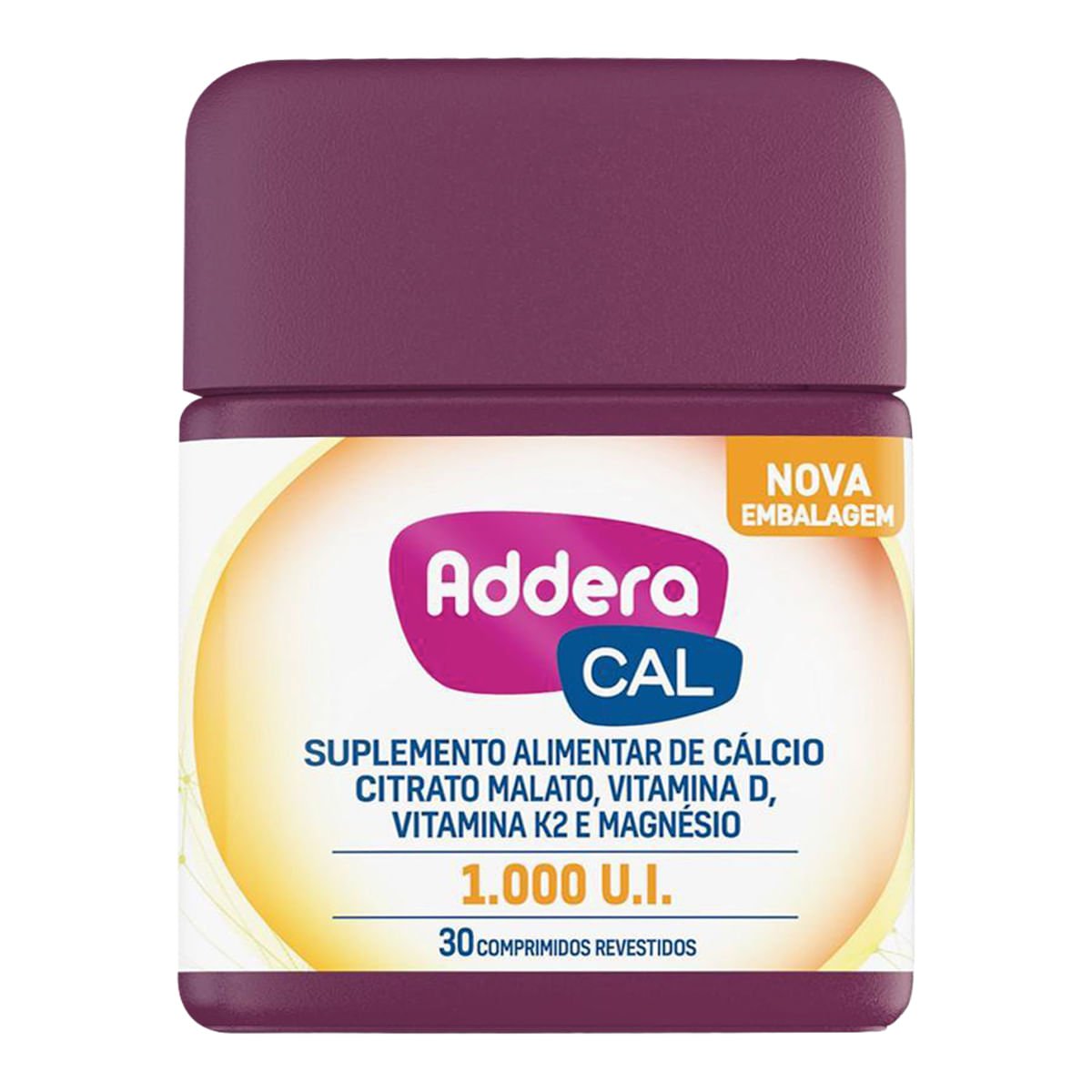 Vitamina D Addera + Cálcio 1.000UI 30 Comprimidos