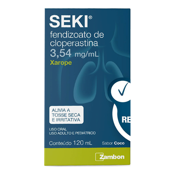 Antitussígeno Seki 3,54mg/ml sabor Coco 120ml Xarope