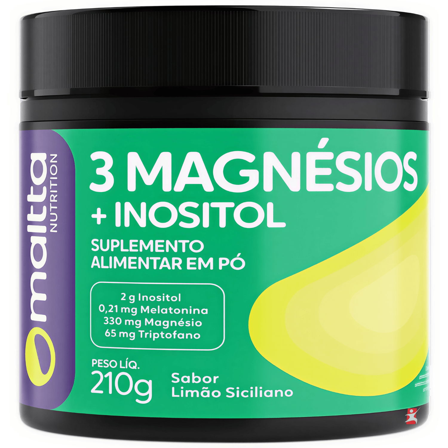 3 MAGNÉSIOS + INOSITOL + MELATONINA + TRIPTOFANO 210G LIMÃO SICILIANO 30 DOSES - MALTTA NUTRITION