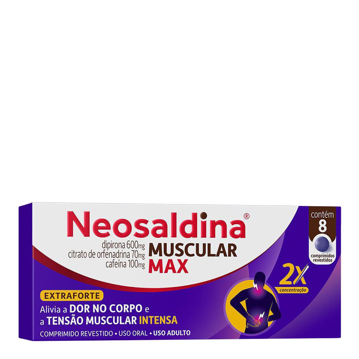 Neosaldina Muscular Max Extraforte 600mg 8 Comprimidos Revestidos