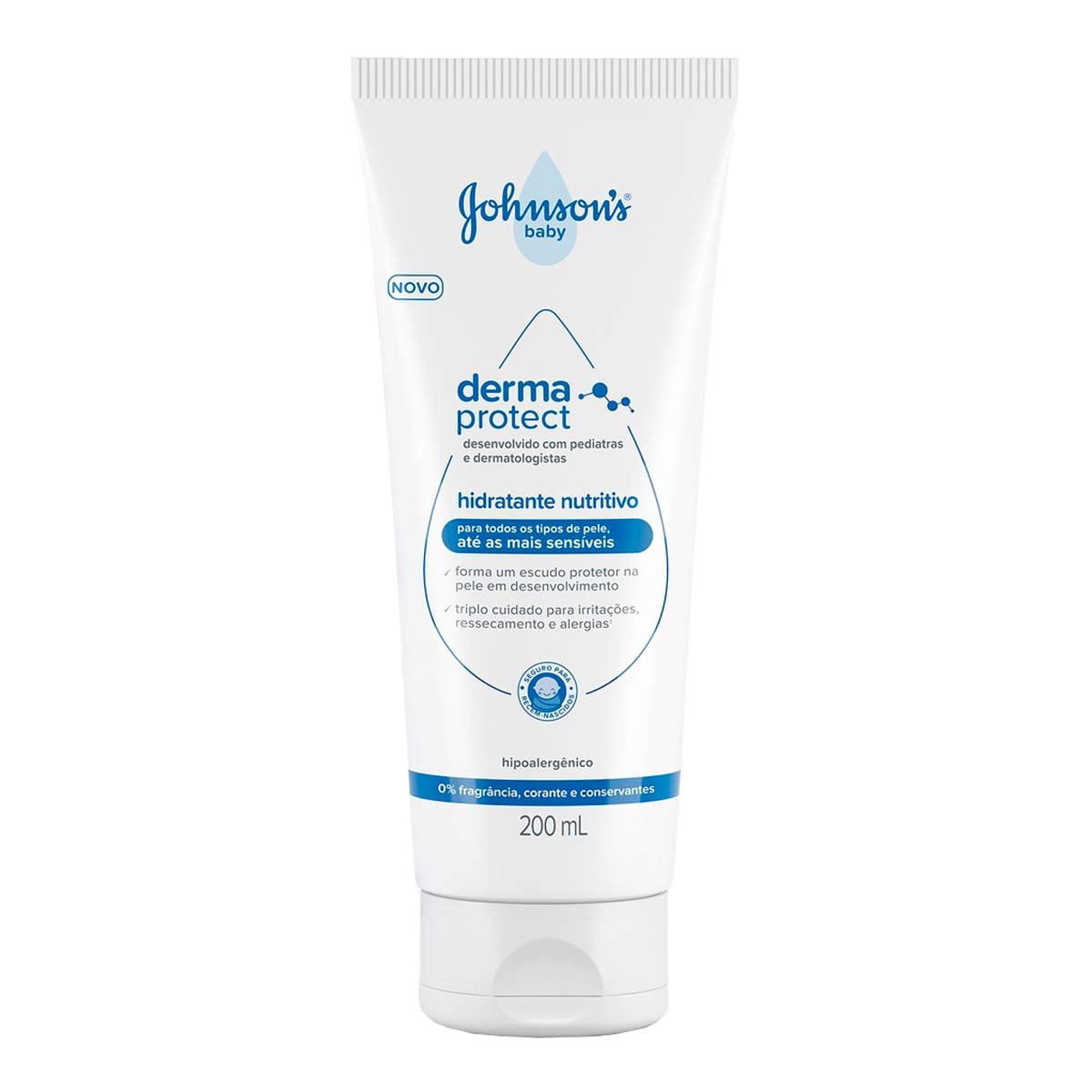 Hidratante Corporal Infantil Johnson's Baby Derma Protect Sem Fragrância 200ml
