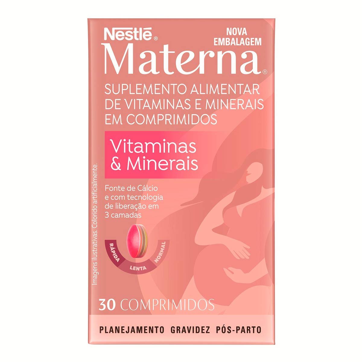 Suplemento alimentar Materna Vitaminas & Minerais 30 unidades