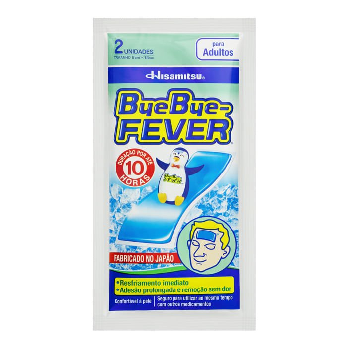Adesivo Para Febre Bye Bye-Fever Hisamitsu 2 Unidades