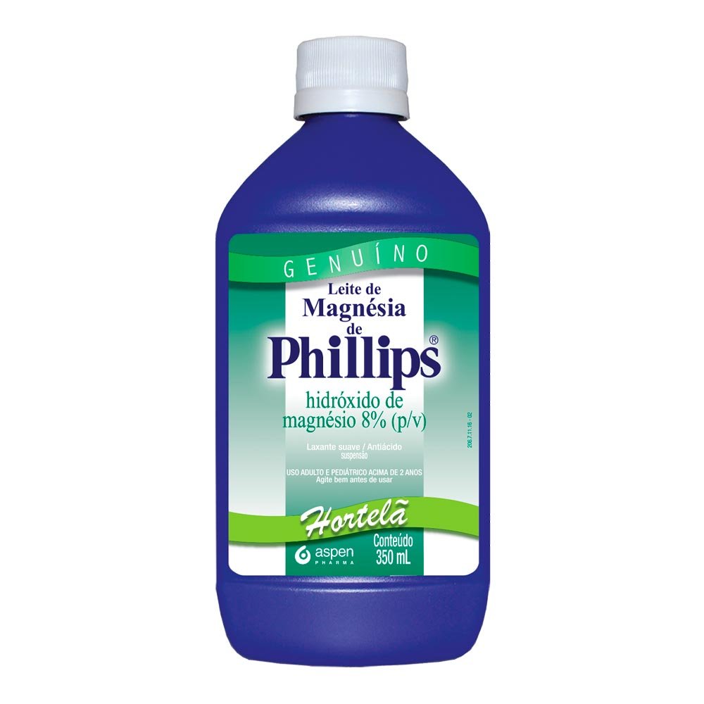 Leite de Magnésia de Phillips Hortelã 350ml