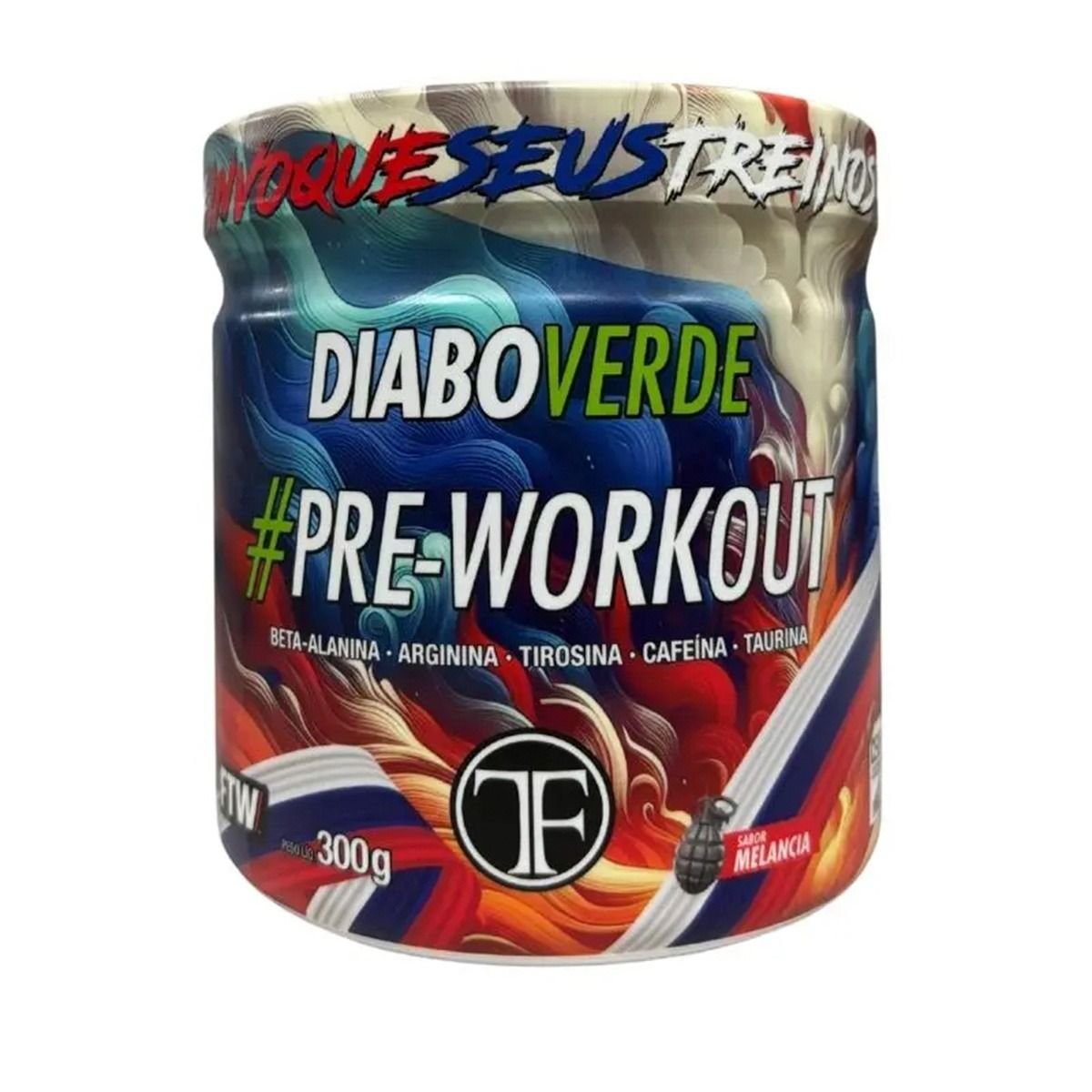 Pre treino Diabo Verde #Pre-workout 300G Melancia FTW