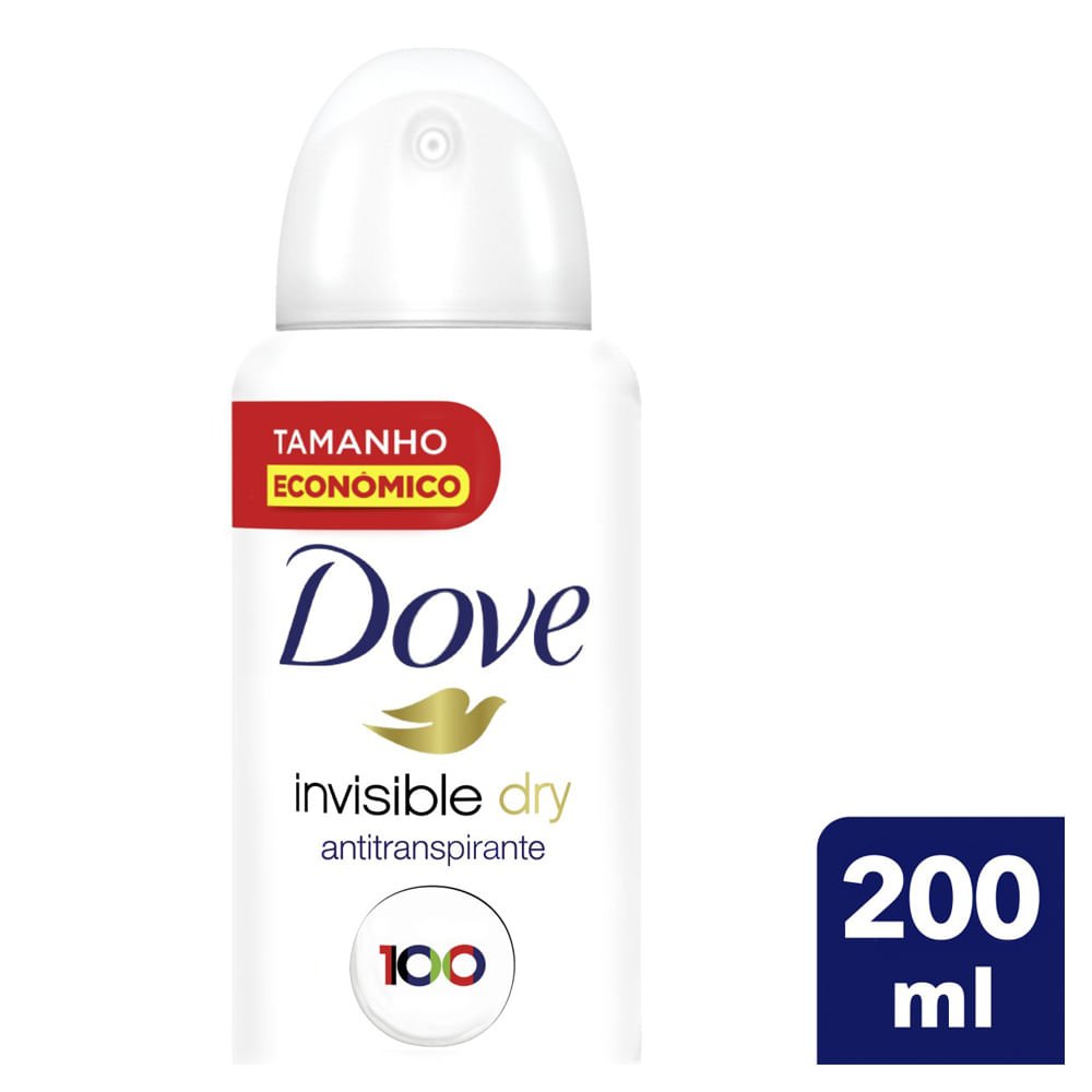 Desodorante Aerossol Feminino Dove Invisible Dry 200ml