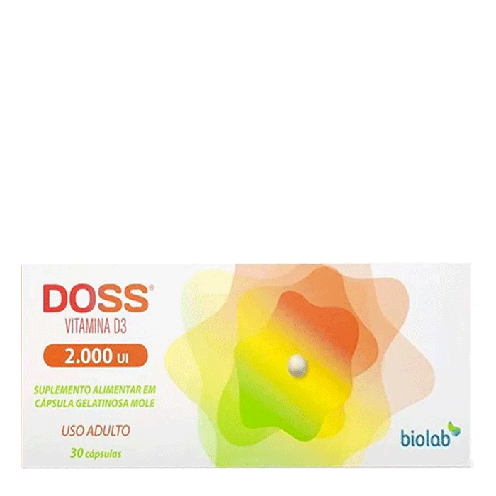 Vitamina D3 Doss 2.000UI Biolab 30 Cápsulas