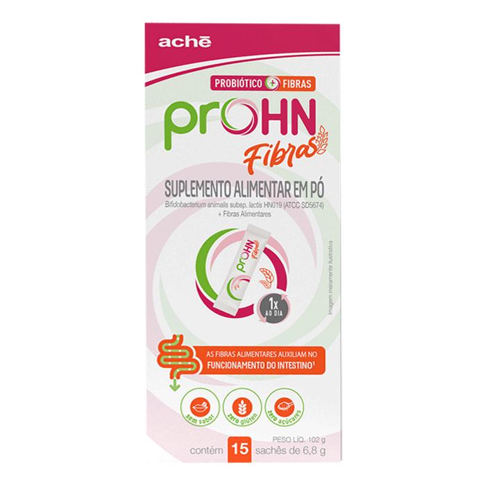 Suplemento Alimentar ProHN Fibras Sem Sabor 15 Sachês de 6,8g