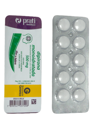 Dipirona 500mg com 10 comprimidos prati donaduzzi